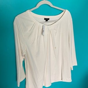 White Ann Taylor long sleeve blouse
